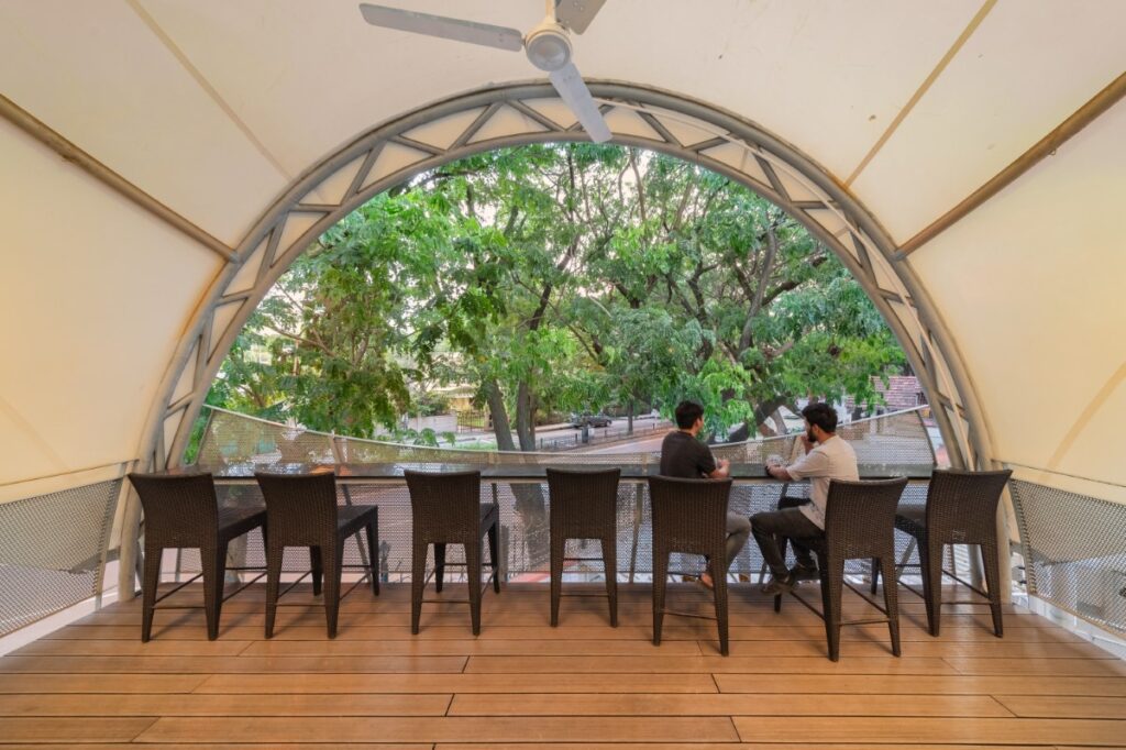 Elevated Dining Deck at RMV Club, Bengaluru, Karnataka, by Funktion Design 14 Elevated Dining, RVM Club, by Funktion Design. © Nihal Ramesh