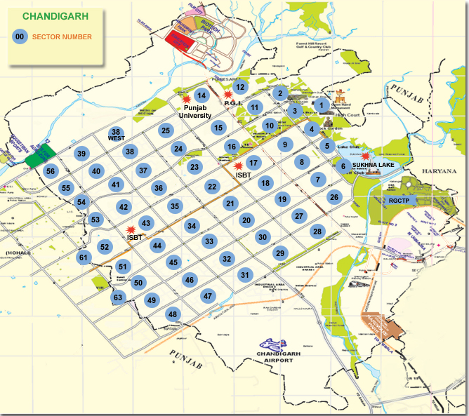Chandigarh map. Source - Chandigarh Administration website
